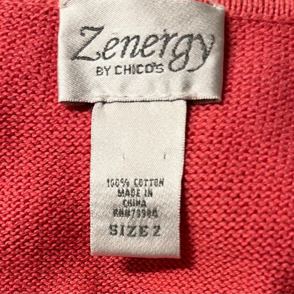 Chico's Zenergy Apricot Hooded Sweater - Picture 4 of 4